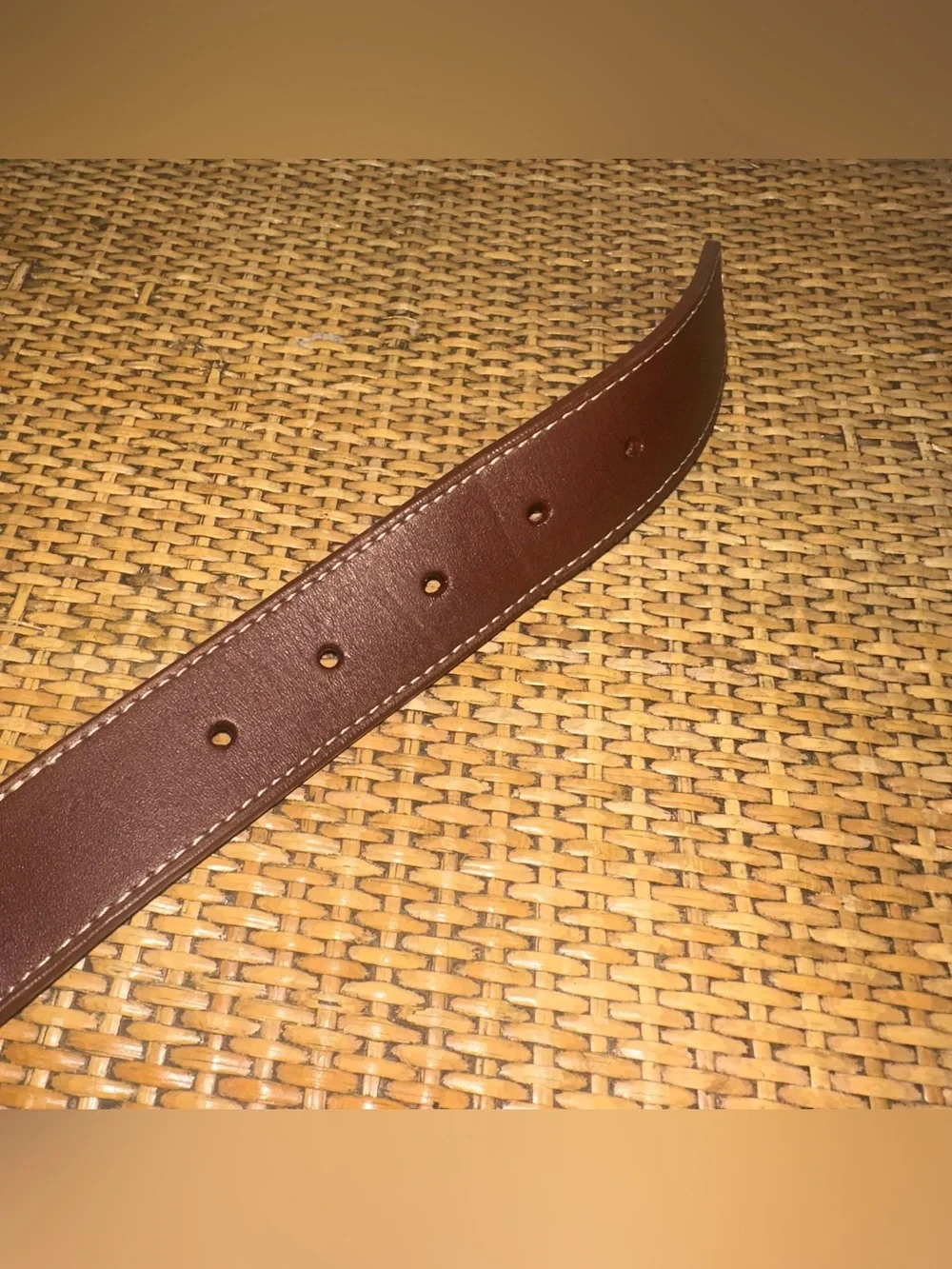REEL POINT SHELTER ISLAND Embroidered Golf Belt Mens Size 38 Leather Preppy Pink